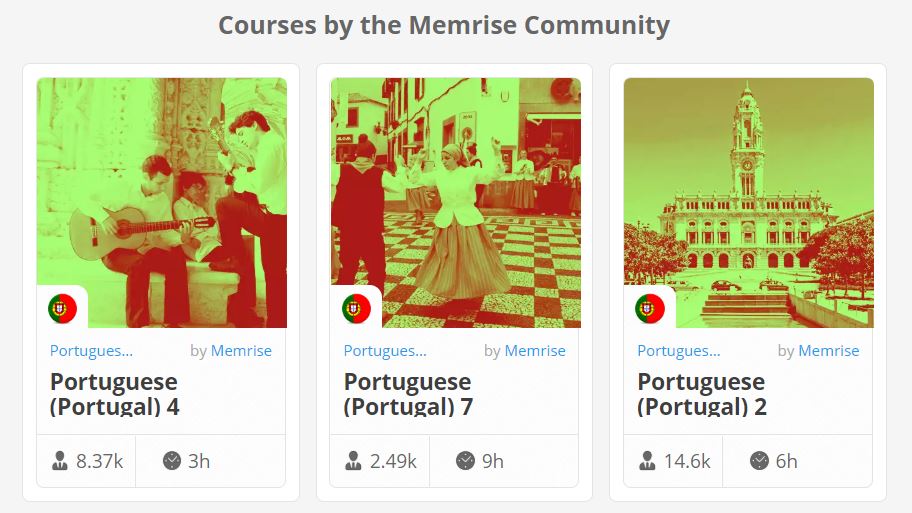 How to learn European Portuguese online with Memrise