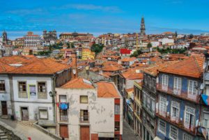 View over Porto with Torre dos Clérigos