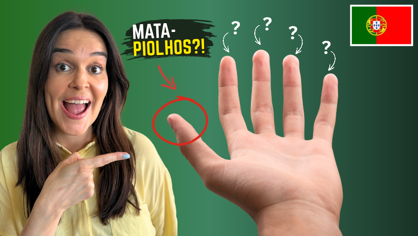 Traditional finger names in European Portuguese, including fura-bolos and mata-piolhos